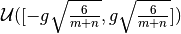 \mathcal U([-g\sqrt{\frac{6}{m+n}},g\sqrt{\frac{6}{m+n}}])
